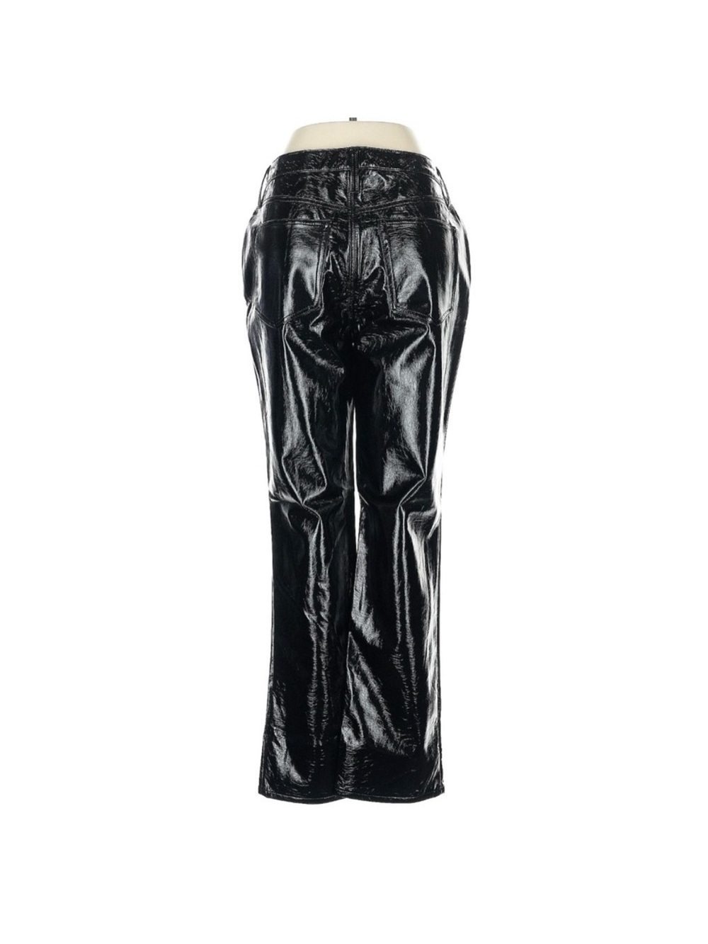J.Crew Collection Faux Leather Pants High Rise Demi Boot Crop Black Size 28 NWT - Picture 3 of 10